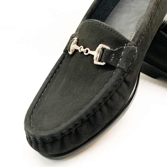 SAS Women’s Black Suede Metro Shoes in Charcoal Nubuck Size 9.5 - Picture 5 of 11